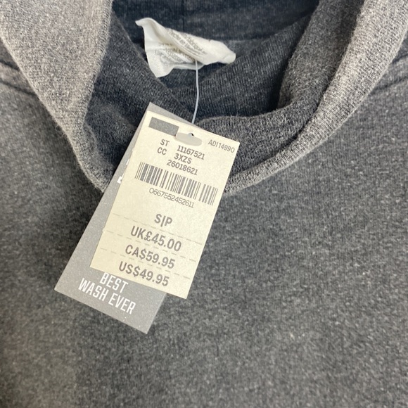 PINK Victoria's Secret Women Oversized Cowl Neck Pullover Sweater Washed Gray S - Picture 6 of 8